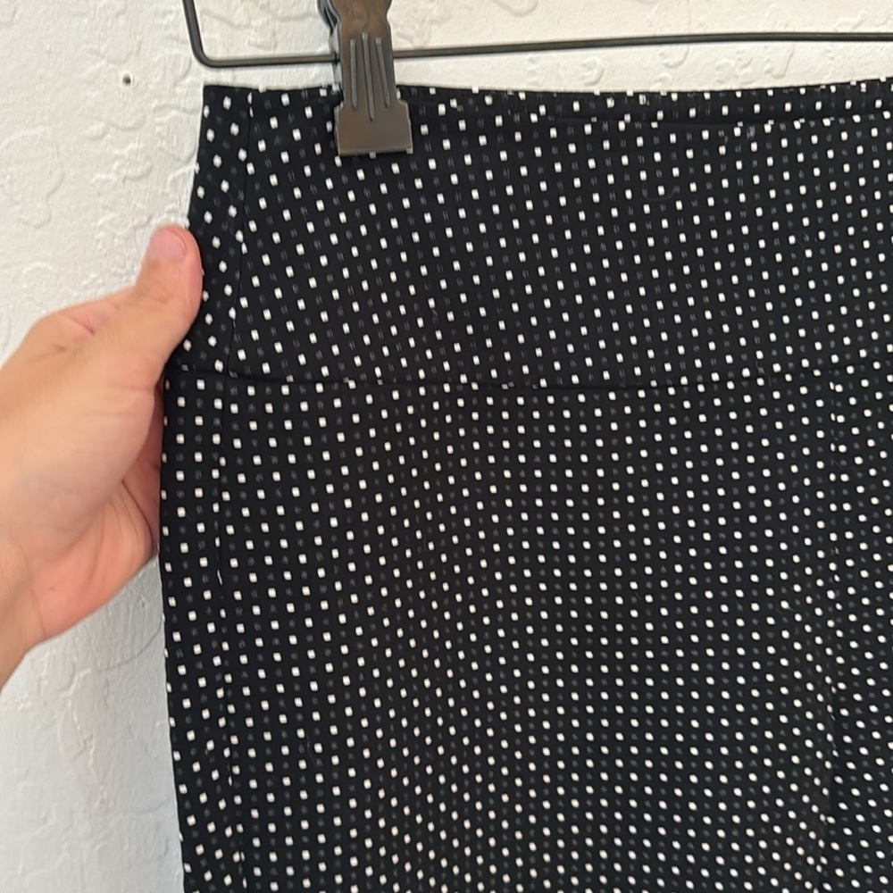 Cabi Seaside Chic Black White Polka Dot Trouser Pant Style #5175 Womens 6 - Picture 4 of 7